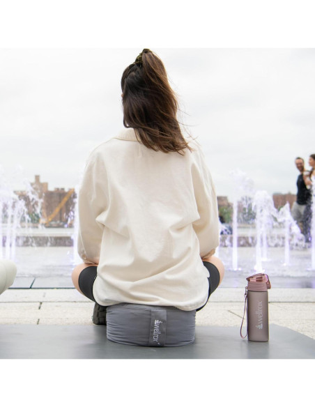 Cojín de Meditación Wellrox MOD ZAFU Algodón Gris Frío Cojín de Meditación Wellrox MOD ZAFU Algodón Gris Frío