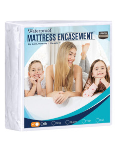 Funda de colchón Utopia Bedding cuna 100% impermeable con cremallera