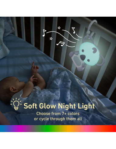 Máquina de Sonido Portátil Koala PureBaby - Luz Nocturna y 12 Melodías