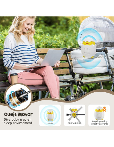 Mecedor Automático Recargable para Bebés Mamtopia - 3 Velocidades