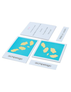 Tarjetas Geográficas Montessori Kghios - 10 Formas de Tierra