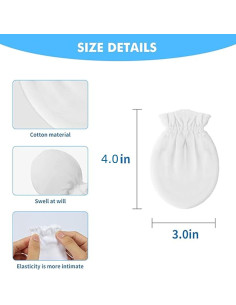 12 Pares Manoplas para Bebés Liwely 100% Algodón Unisex 2