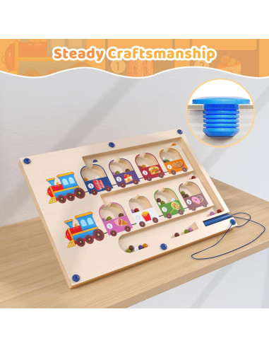 Juguete Montessori de Madera Shenzhenshizhicheng - Laberinto Magnético de Colores y Números