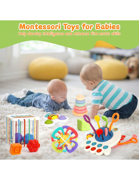 Juguetes Montessori para Bebés 6-12 Meses 5 en 1 CHILLIFE Juguetes Montessori para Bebés 6-12 Meses 5 en 1 CHILLIFE