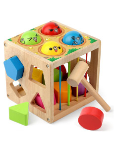 Cubo Clasificador de Formas de Madera Coogam para Niños 0.99 kg