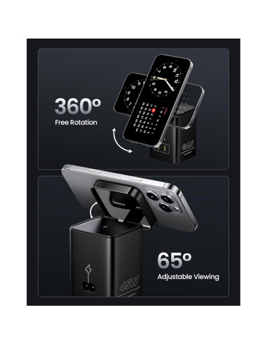 Cargador Inalámbrico PISEN 4-en-1 Mag-Safe 45W para Múltiples Dispositivos