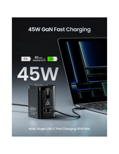 Cargador Inalámbrico PISEN 4-en-1 Mag-Safe 45W para Múltiples Dispositivos Cargador Inalámbrico PISEN 4-en-1 Mag-Safe 45W para Múltiples Dispositivos