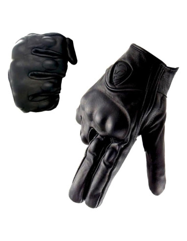 Guantes de Ciclismo Martian XL de Cuero de Cabra con Táctil