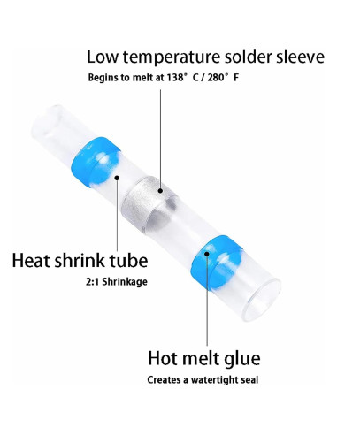 Kit de 100 Conectores de Cable Termocontraíbles ThsGivingStore
