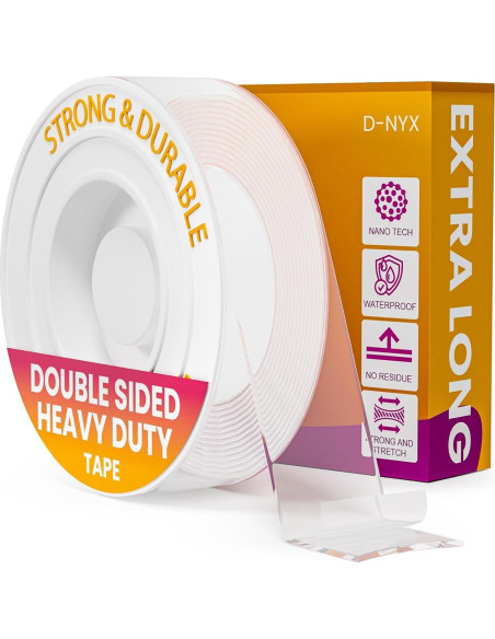 Cinta Adhesiva Doble Cara D-NYX 3 cm x 3 m Alta Resistencia Cinta Adhesiva Doble Cara D-NYX 3 cm x 3 m Alta Resistencia
