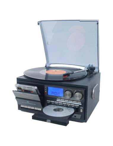 Reproductor de Vinilo 9 en 1 LOOPTONE Bluetooth Negro