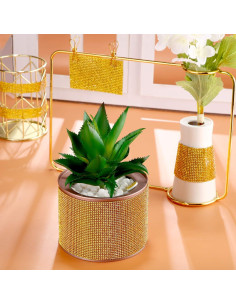 Hoja de Rhinestones Autoadhesivos Outus 12000 Pcs Dorado 24x20 cm 2