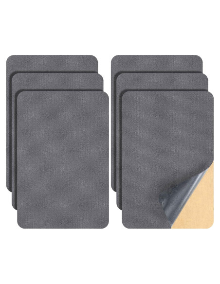6 Piezas Parche Autoadhesivo Terciopelo Janinka 30x20cm Gris 6 Piezas Parche Autoadhesivo Terciopelo Janinka 30x20cm Gris