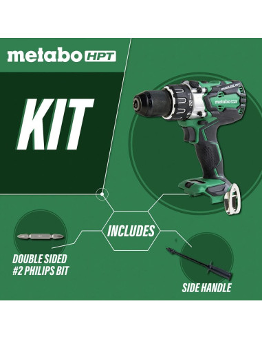 Taladro Inalámbrico Metabo HPT 18V Sin Escobillas 1.59 kg