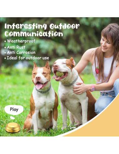 Juego de 6 Botones de Comunicación para Perros VioraWhite