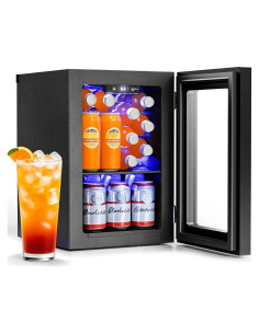 Mini Refrigerador Kismile 16L para Bebidas y Vino, 20 Latas
