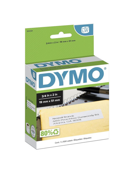 Etiquetas de Dirección de Devolución DYMO 3.8 x 5.1 cm 500 Unidades Etiquetas de Dirección de Devolución DYMO 3.8 x 5.1 cm 500 Unidades