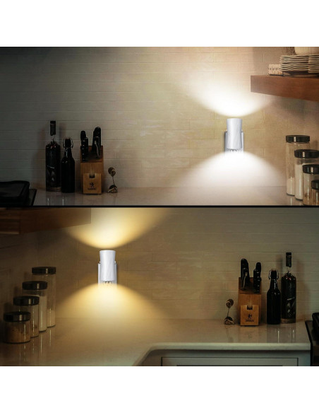 Luces Nocturnas LED WSKVEZZA, 3000K/5000K, Paquete de 2 Luces Nocturnas LED WSKVEZZA, 3000K/5000K, Paquete de 2