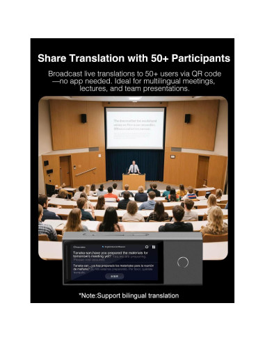 Traductor Bidireccional Timekettle X1 - 40 Idiomas, 20 Usuarios