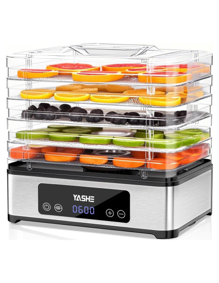 Deshidratadora de Alimentos YASHE FD-1019, 5 Bandejas Acero Inoxidable, 400W Deshidratadora de Alimentos YASHE FD-1019, 5 Bandejas Acero Inoxidable, 400W