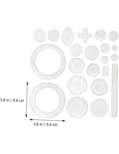 Juego de Dibujo Multifuncional Beatifufu 22 Piezas Transparente