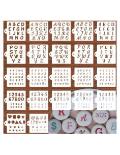 Plantillas de Letras y Números XANGEY para Decorar Galletas