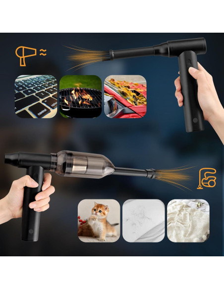 Soplador y Aspiradora Eléctrico Maxetodo GK108, 2-en-1, 8000mAh Soplador y Aspiradora Eléctrico Maxetodo GK108, 2-en-1, 8000mAh