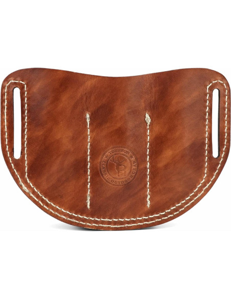 Funda de Cuchillo Plegable Tourbon de Cuero Genuino 3 Ranuras Funda de Cuchillo Plegable Tourbon de Cuero Genuino 3 Ranuras