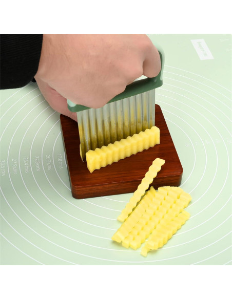Cortador de Verduras COLGRE Ondas Acero Inoxidable 2 Piezas Verde Cortador de Verduras COLGRE Ondas Acero Inoxidable 2 Piezas Verde