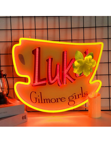 Cartel de Neón LED Luke's Coffee 20x33 cm Regulable USB