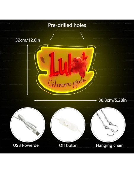 Cartel de Neón LED Luke's Coffee 20x33 cm Regulable USB Cartel de Neón LED Luke's Coffee 20x33 cm Regulable USB