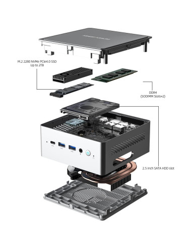 MINISFORUM NAB6 Lite Mini PC i5-12600H 16GB RAM 1TB SSD