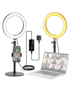 Luz de Anillo LED NEEWER 20W Bi Color 2900K-7000K con Soporte