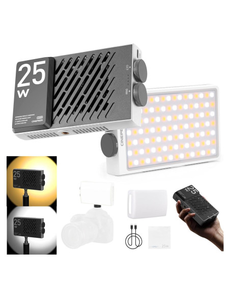 Luz de Video LED Zhiyun CINEPEER CM25 25W Bi-Color 14000 Lux Luz de Video LED Zhiyun CINEPEER CM25 25W Bi-Color 14000 Lux