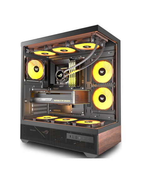 Caja de PC KEDIERS P6 ATX con 5 Ventiladores ARGB y Vidrio Templado Caja de PC KEDIERS P6 ATX con 5 Ventiladores ARGB y Vidrio Templado
