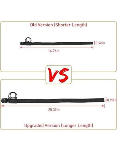 Gancho de abrigo JeCar para Jeep Wrangler 2PCS Negro Gancho de abrigo JeCar para Jeep Wrangler 2PCS Negro