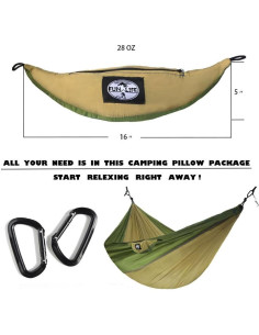 Hamaca de Camping Doble CozyMe 305x198 cm Paracaídas Ligera 2