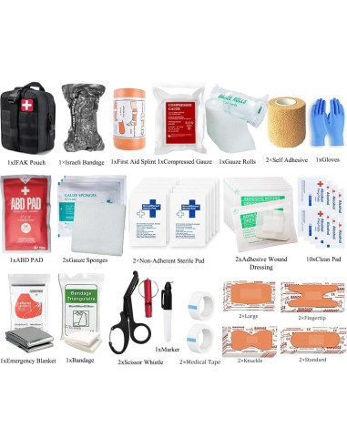Kit de Trauma IFAK Vviitop para Primeros Auxilios - Negro