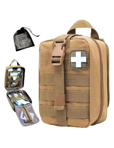 Bolsa Médica Táctica Orca Rip Away IFAK Coyote 20.32x15.24cm