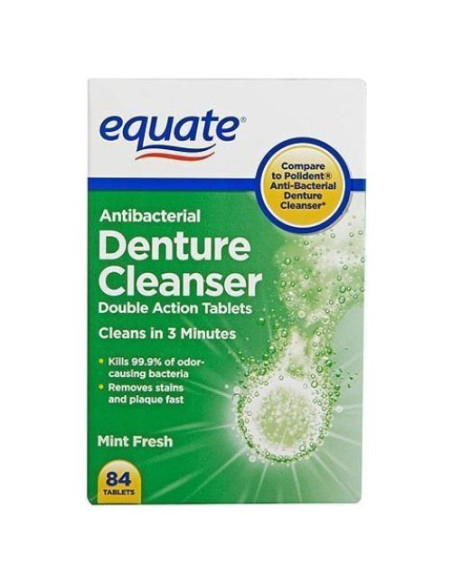 Limpiador Antibacteriano de Dentaduras Equate 168 Tabletas Limpiador Antibacteriano de Dentaduras Equate 168 Tabletas