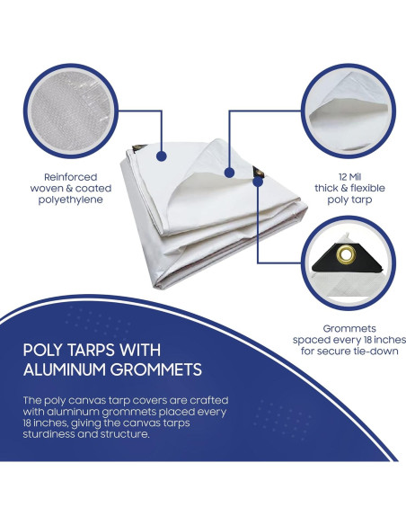 Lona de Polietileno TarpsNow 4.88x7.32m 12 Mil Impermeable Lona de Polietileno TarpsNow 4.88x7.32m 12 Mil Impermeable