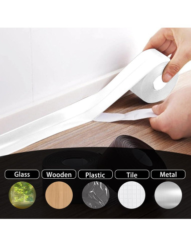 Cinta de Sellado Adhesiva PVC APOFUN para Baño y Cocina 7cm