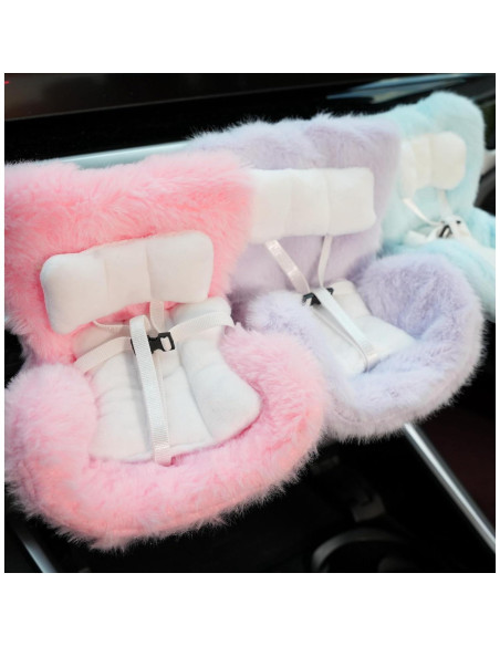 Asiento de coche BDBHAVB fox-001 Rosa claro con clip de ventilación Asiento de coche BDBHAVB fox-001 Rosa claro con clip de ventilación