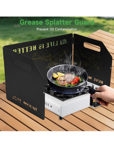 Paravientos para Estufa de Camping GEEKHOM 3 Paneles Acero Plegable