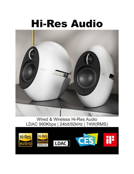Altavoces Edifier e25HD 74W Hi-Res Bluetooth 5.3 con Control Remoto Altavoces Edifier e25HD 74W Hi-Res Bluetooth 5.3 con Control Remoto