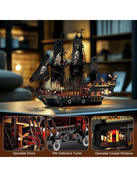 Set de Construcción Barco Pirata NUTCRACKER 1713 Piezas LED Set de Construcción Barco Pirata NUTCRACKER 1713 Piezas LED