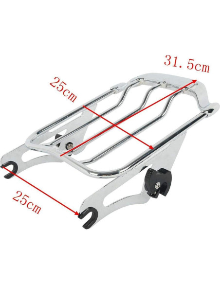 Soporte de Equipaje Dos Up TCT-MOTORPARTS Cromo 2009-2025 Soporte de Equipaje Dos Up TCT-MOTORPARTS Cromo 2009-2025