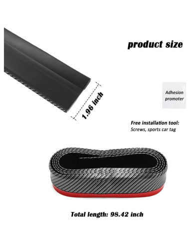 Protector de Parachoques Frontal KIFIDAN 250cm Goma Negro