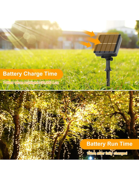 Luces de Cuerda LED Solares Beslowe 21.9m 800LED 8 Modos Luces de Cuerda LED Solares Beslowe 21.9m 800LED 8 Modos