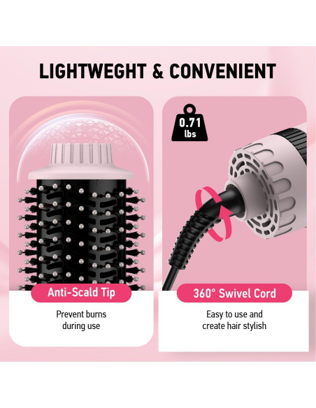 Cepillo Secador de Cabello MiroPure 4 en 1 con 4 Temperaturas Cepillo Secador de Cabello MiroPure 4 en 1 con 4 Temperaturas